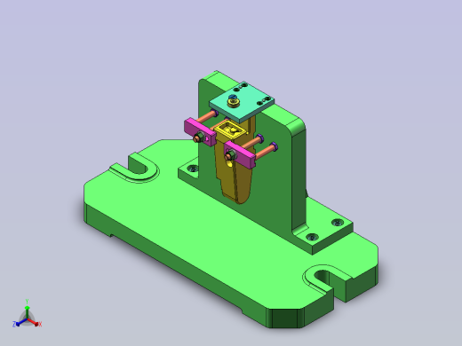 ca6140机床后托架（831001）工艺及钻φ6孔和M6夹具设计【含三维solidworks】正等轴测缩略图