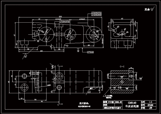 ca6140机床后托架（831001）工艺及钻φ6孔和M6夹具设计【含三维solidworks】缩略图