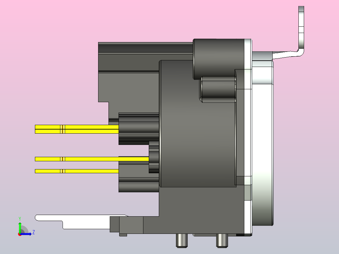 Neutrik连接器 NC3MBH, NC4FBV, NC5FBV左视图