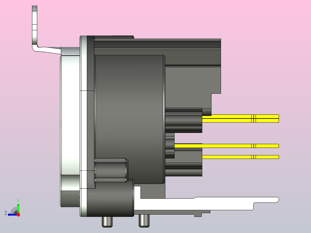 Neutrik连接器 NC3MBH, NC4FBV, NC5FBV右视图