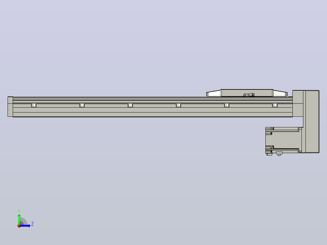 滚珠丝杠直线轴内置导轨TPA-GCR-170-2510C-L600-MP-M75-N3左视图