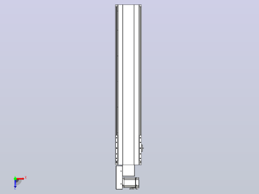 皮带直线轴半封闭可选导轨TPA-HNB-202D-140-L900-ML-Y-P75-N3俯视缩略图