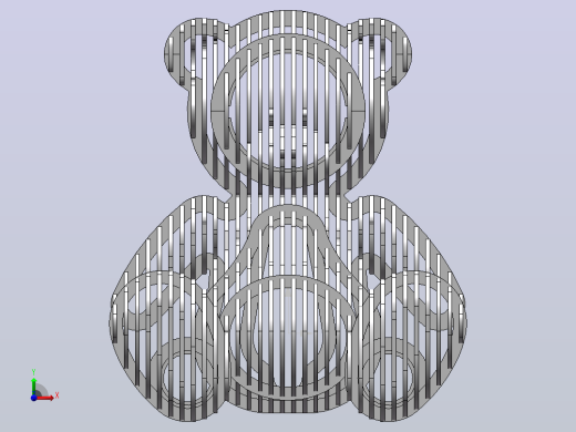泰迪熊3D拼图前视缩略图