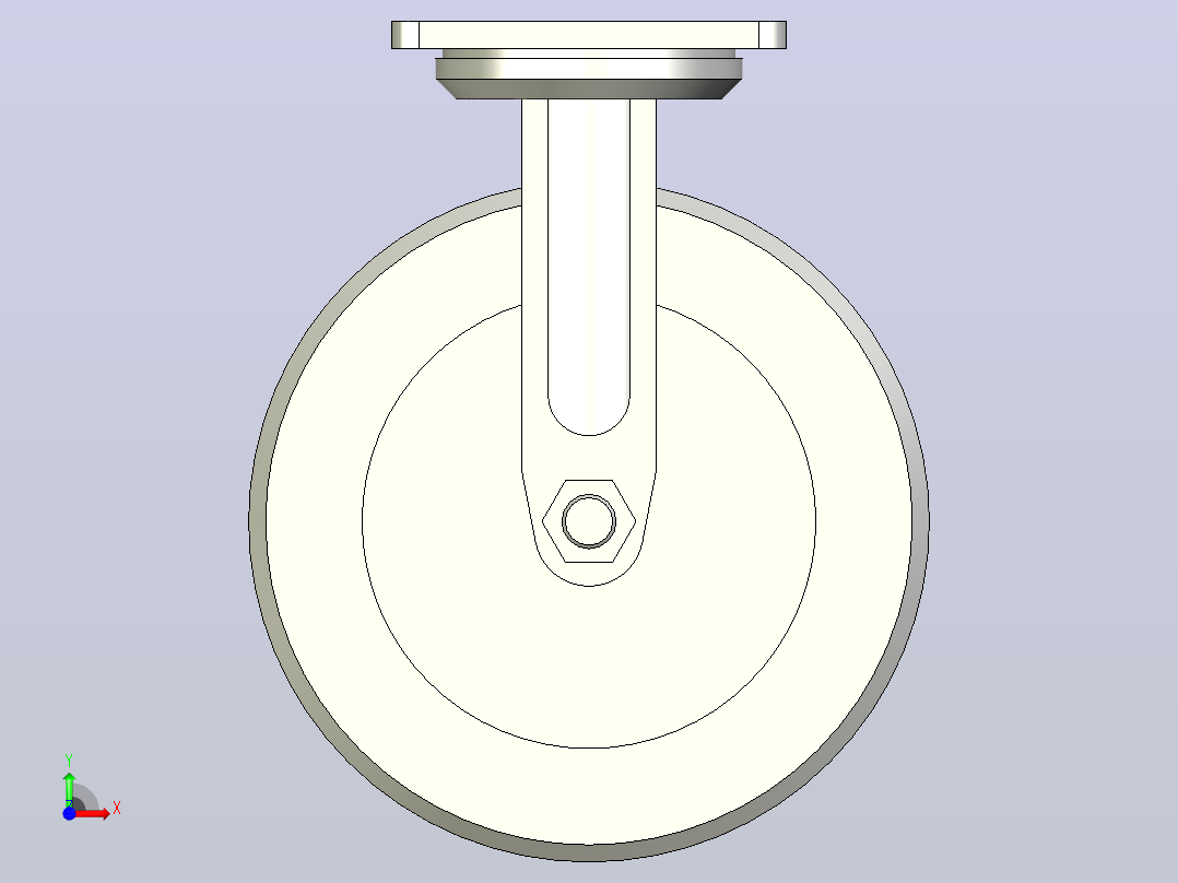 重载型(400~500kg)固定型脚轮[CAQG200-TB]前视图