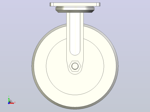重载型(400~500kg)固定型脚轮[CAQG200-TB]前视缩略图