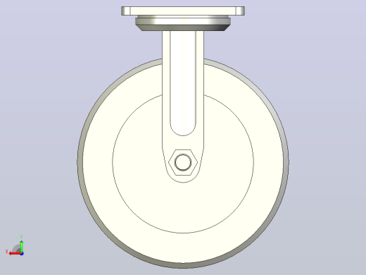 重载型(400~500kg)固定型脚轮[CAQG200-TB]后视缩略图