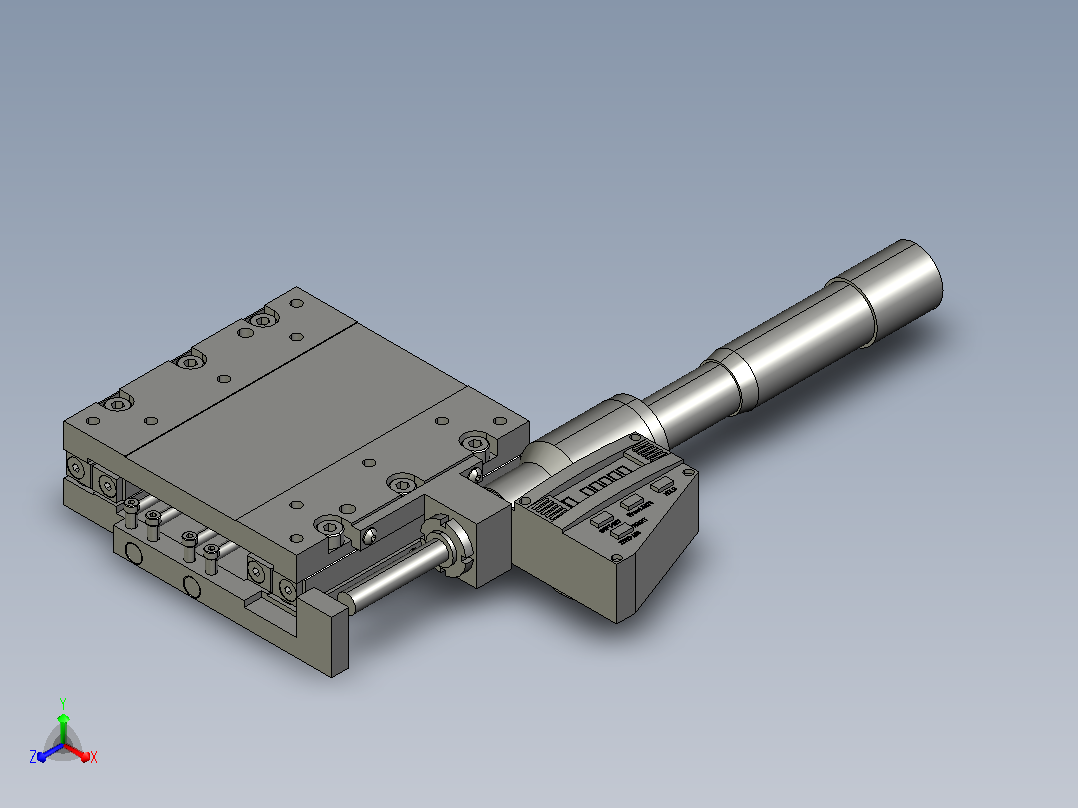 气动线性定位工作台MX80MT02C3D22X4系列主视图