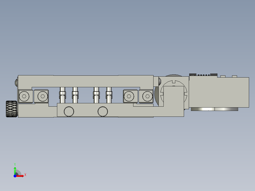 气动线性定位工作台MX80MT02C3D22X4系列前视图
