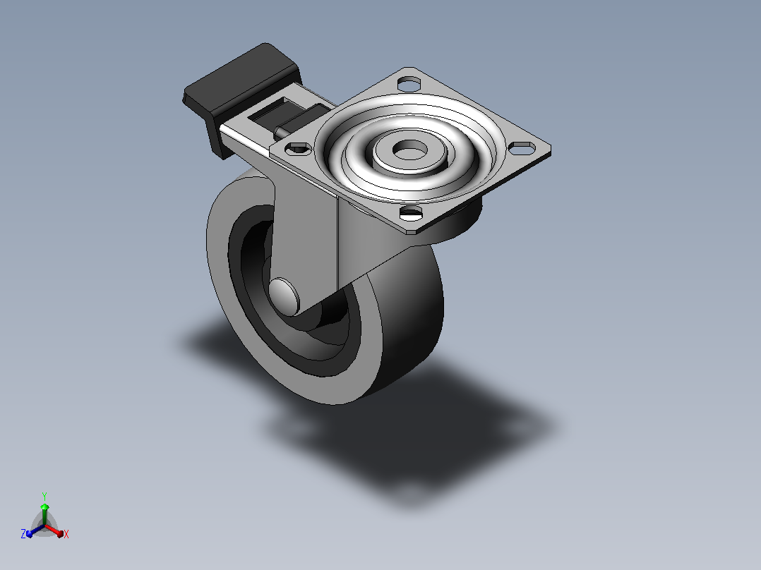 Wheel-4107655411GS-Swede-Wheel脚轮主视图