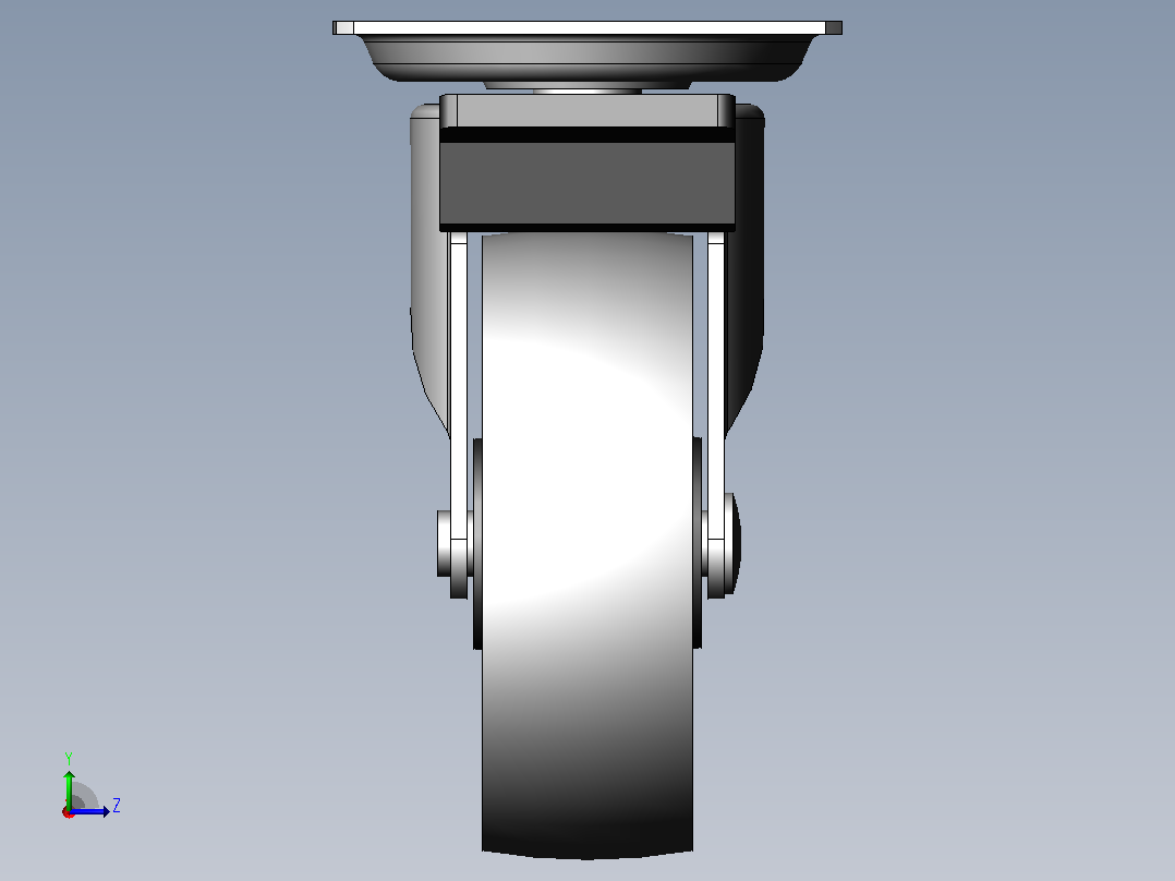 Wheel-4107655411GS-Swede-Wheel脚轮左视图