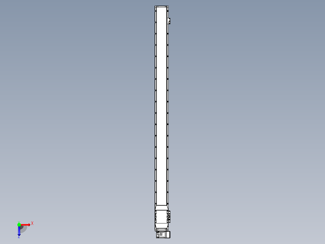 机器人皮带驱动直线轴TPA-GCB-120-P70-L1700-RU-M20-N3俯视图