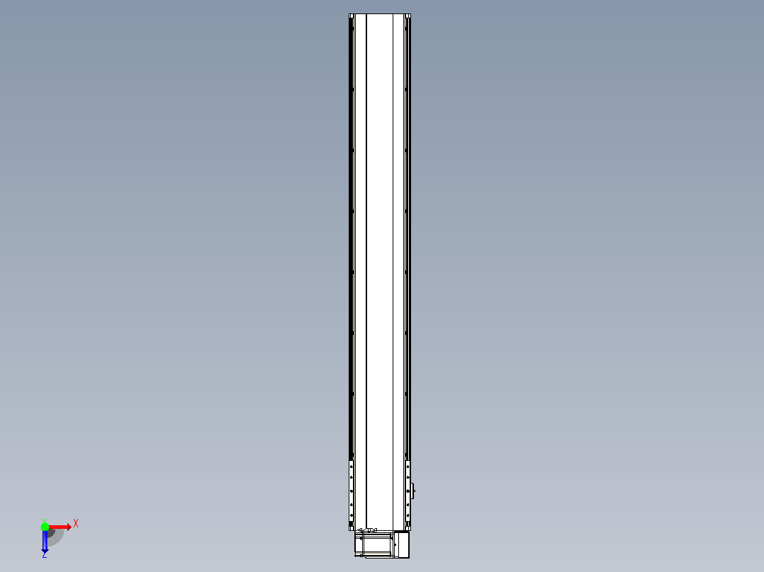 皮带直线轴半封闭可选导轨TPA-HNB-202D-140-L1350-RU-C-P75-N3俯视图