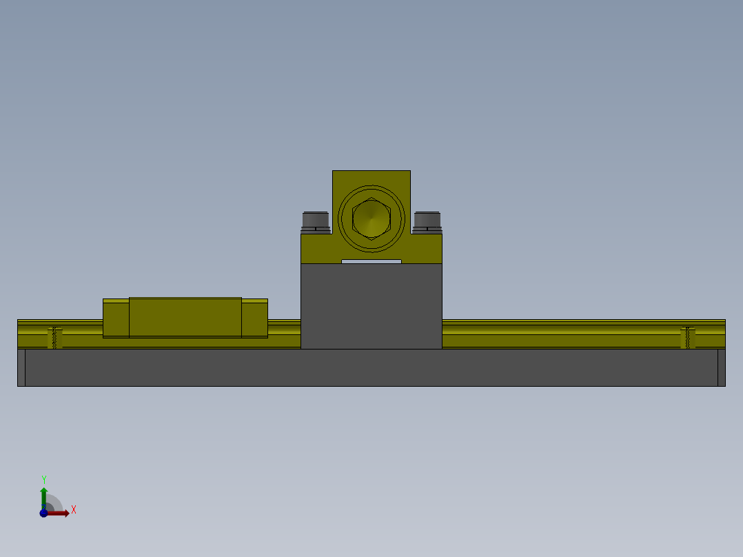 简易滑动位置分度机构前视图