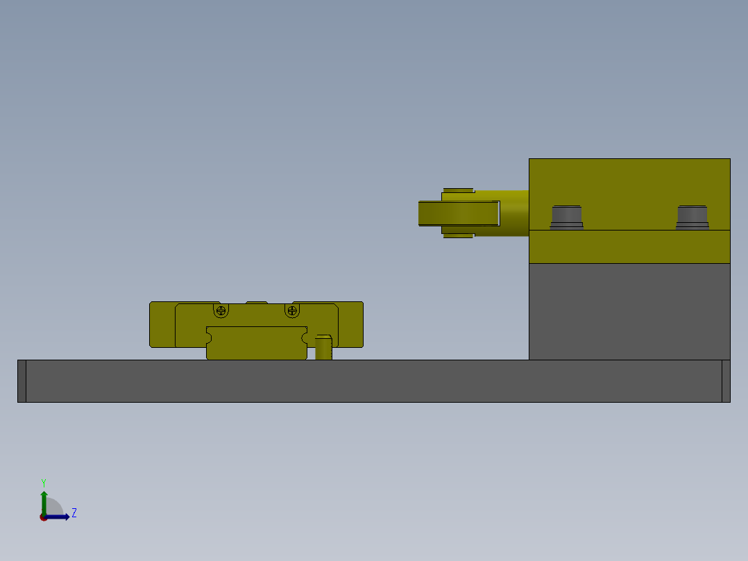 简易滑动位置分度机构左视图