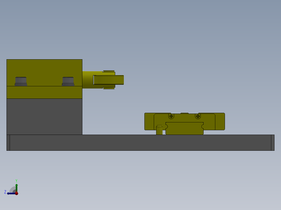 简易滑动位置分度机构右视图