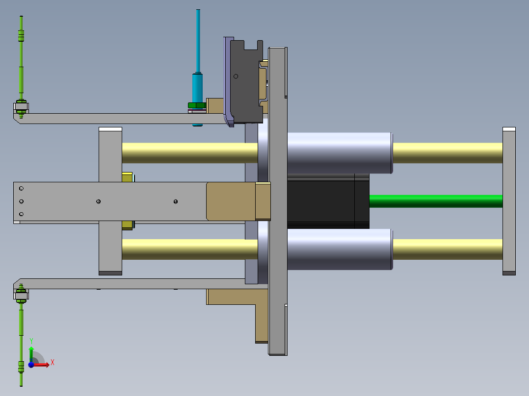 供料顶升仓夹sw18可编辑前视图