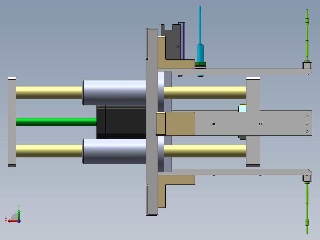 供料顶升仓夹sw18可编辑后视图