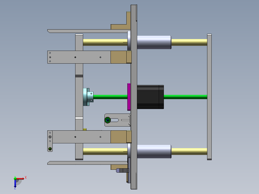 供料顶升仓夹sw18可编辑俯视图