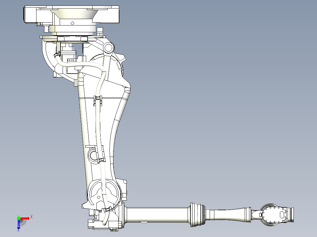 那智机器人nachi sra120el 120kg 6axis industrial robot俯视图