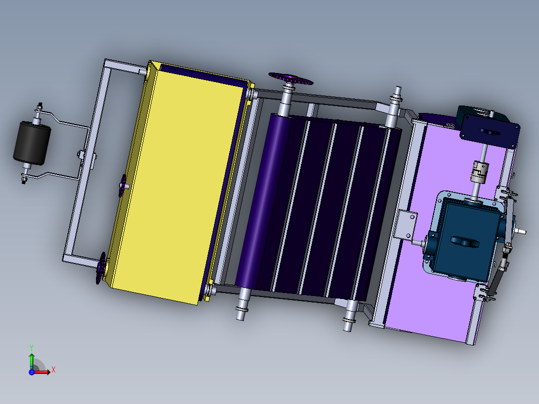 葡萄埋藤机含工程图仿真说明书sw12可编辑前视图