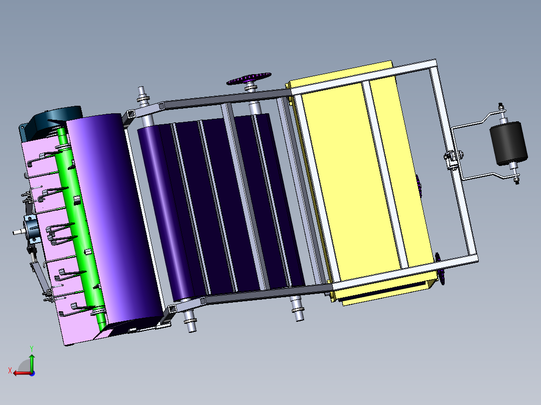 葡萄埋藤机含工程图仿真说明书sw12可编辑后视图