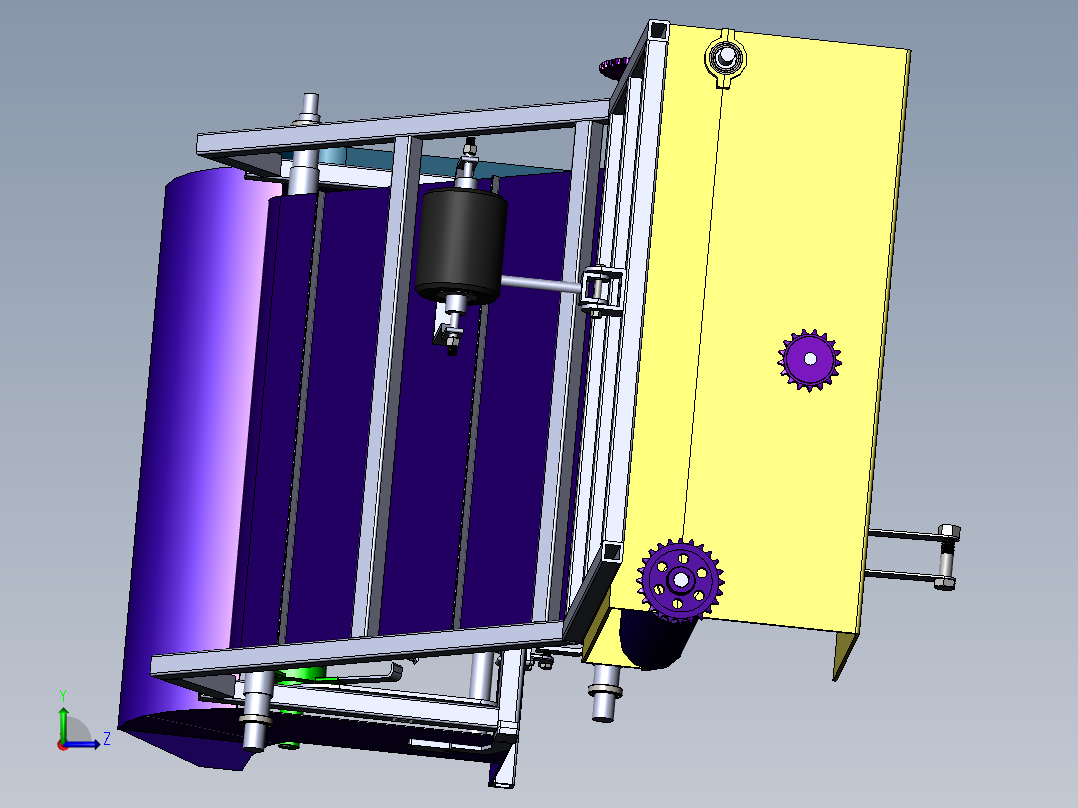 葡萄埋藤机含工程图仿真说明书sw12可编辑左视图