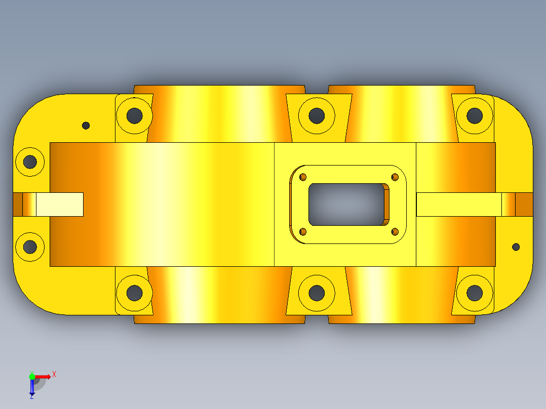 减速器机盖俯视图
