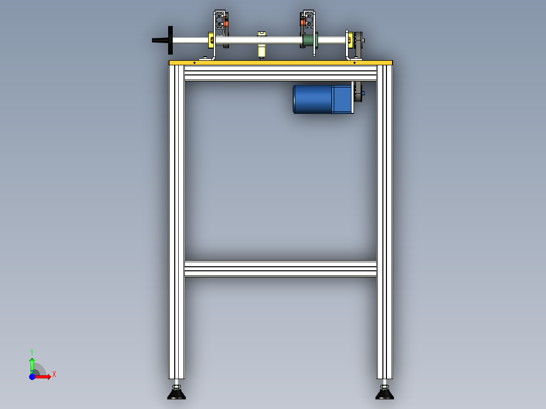 小型皮带输送设备前视图
