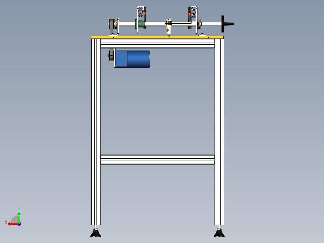 小型皮带输送设备后视图