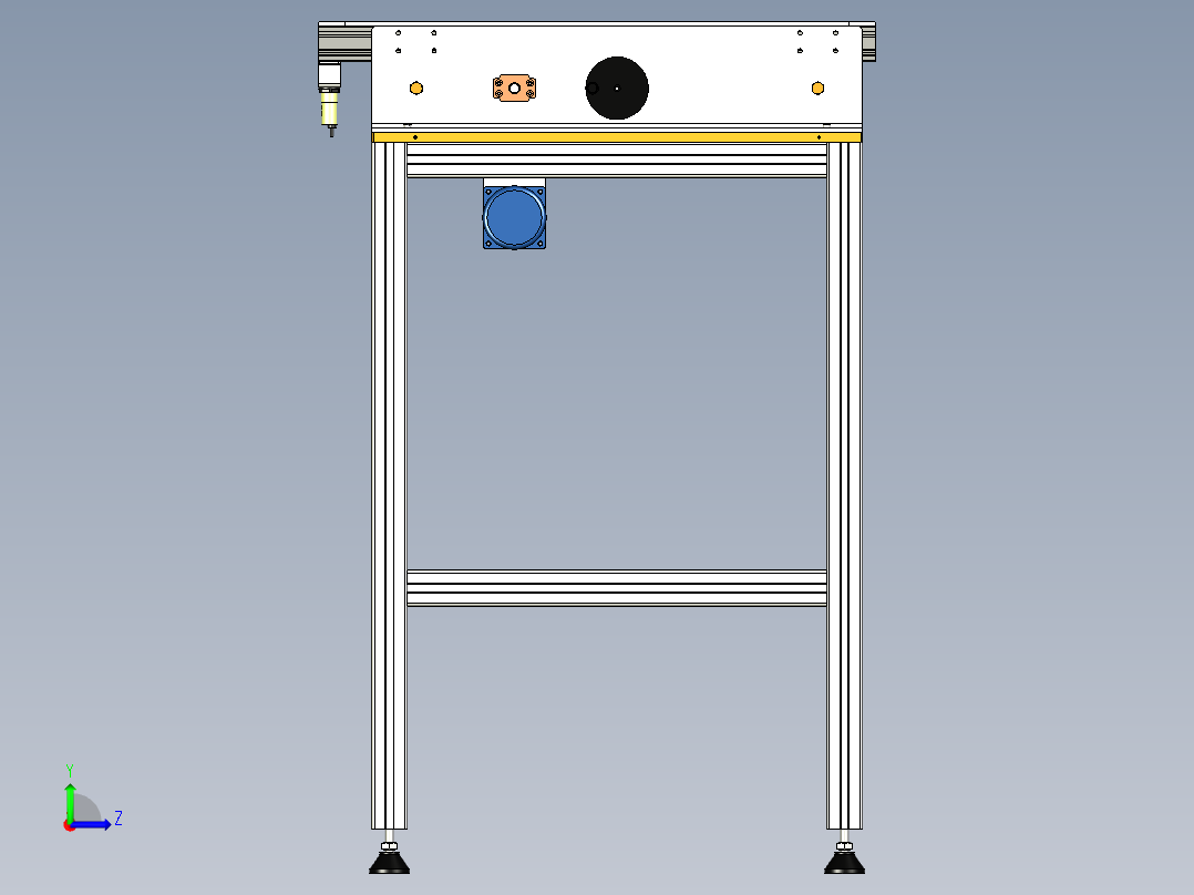 小型皮带输送设备左视图