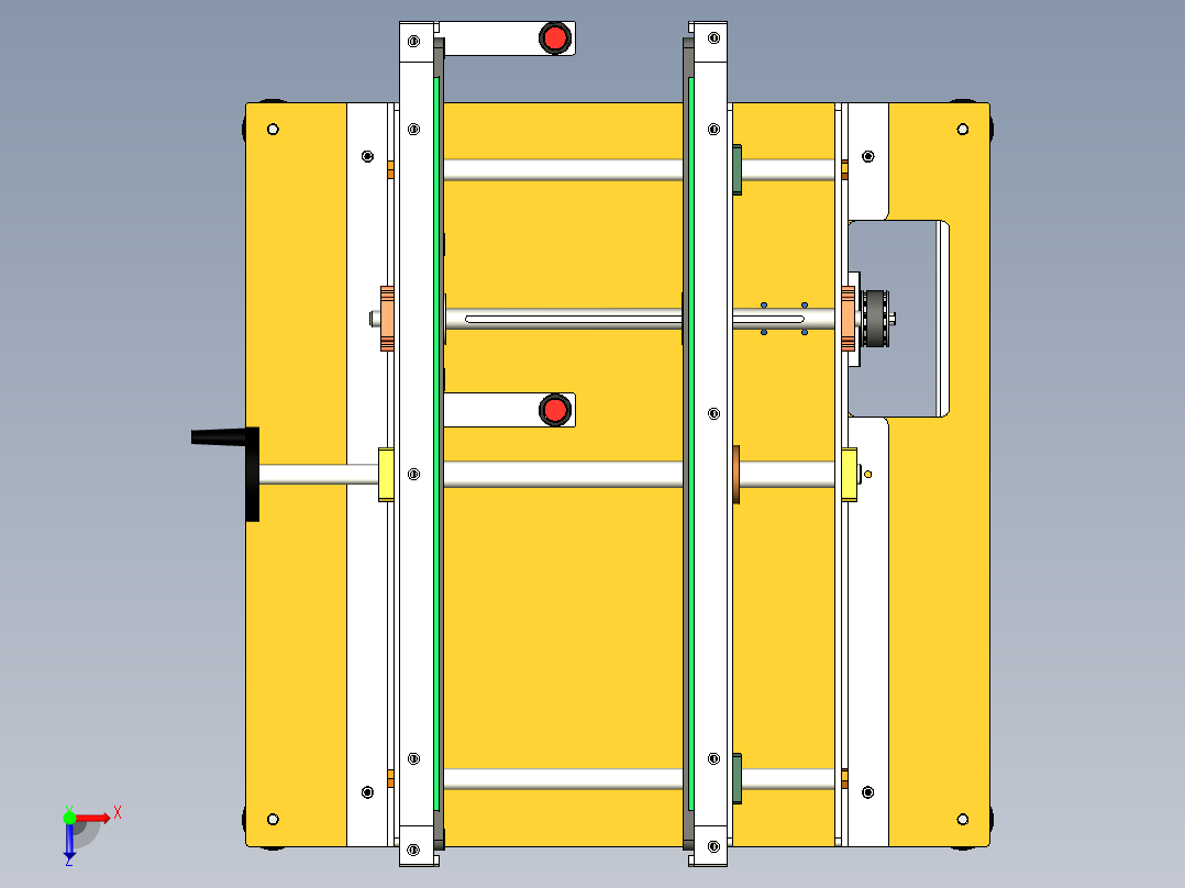小型皮带输送设备俯视图