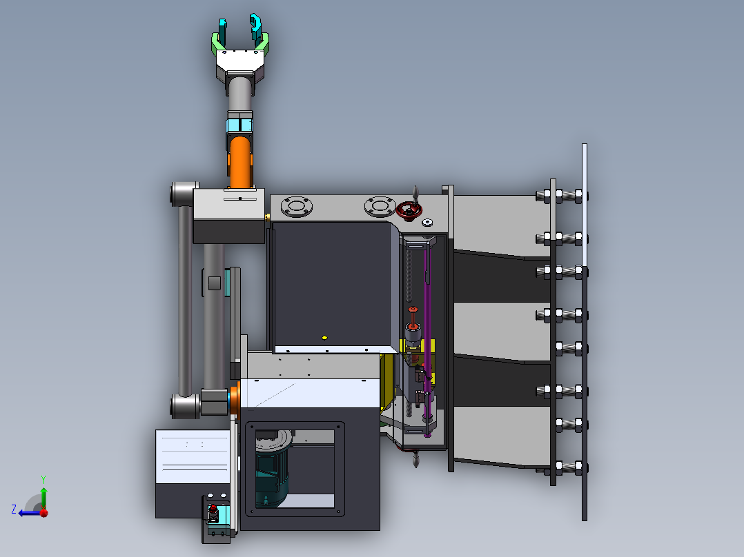 H760 连杆式取件机械手右视图
