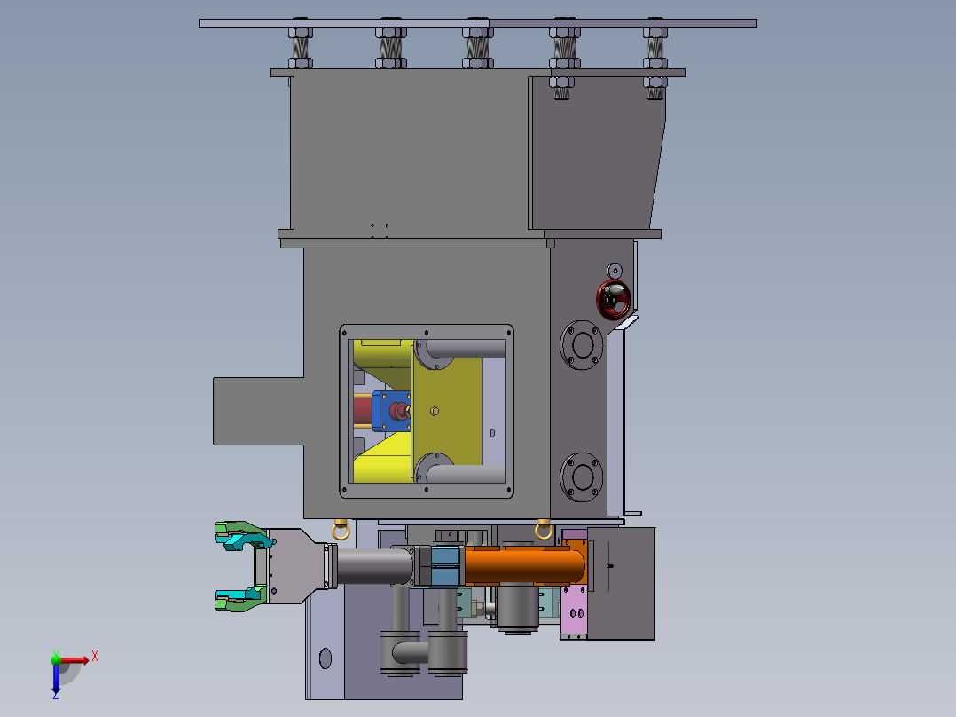 H760 连杆式取件机械手俯视图