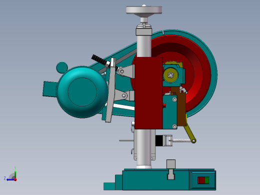 小金龟冲床3D图纸前视缩略图