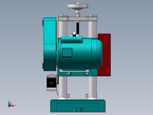 小金龟冲床3D图纸左视缩略图