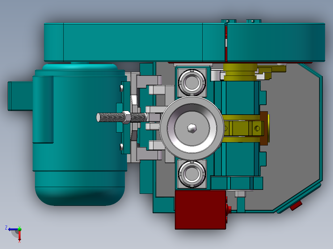 小金龟冲床3D图纸俯视图