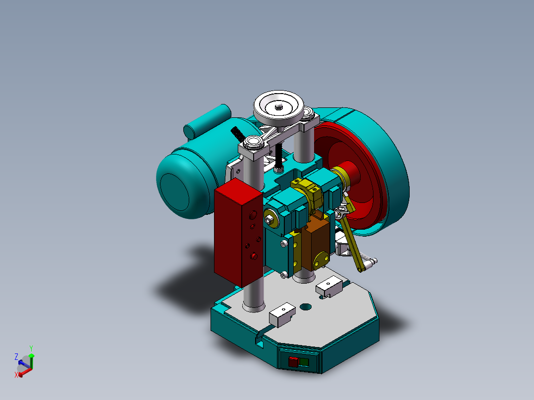 小金龟冲床3D图纸正等轴测图
