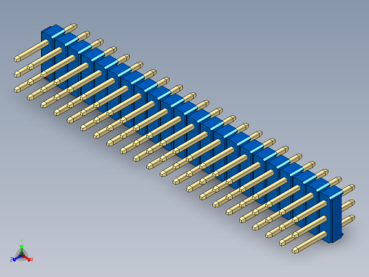 彩色公头100mil（2.54mm）系列-DS1021_blue_3x22p_100mil_Type1_rev1.0