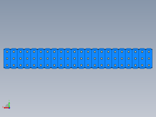 彩色公头100mil（2.54mm）系列-DS1021_blue_3x22p_100mil_Type1_rev1.0后视缩略图