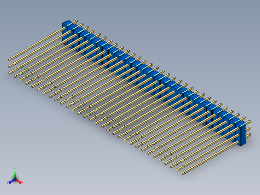 彩色公头100mil（2.54mm）系列-DS1021_blue_3x31p_100mil_Type43_rev1.0