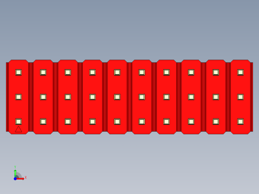 彩色公头100mil（2.54mm）系列-DS1021_red_3x10p_100mil_Type5_rev1.0前视缩略图