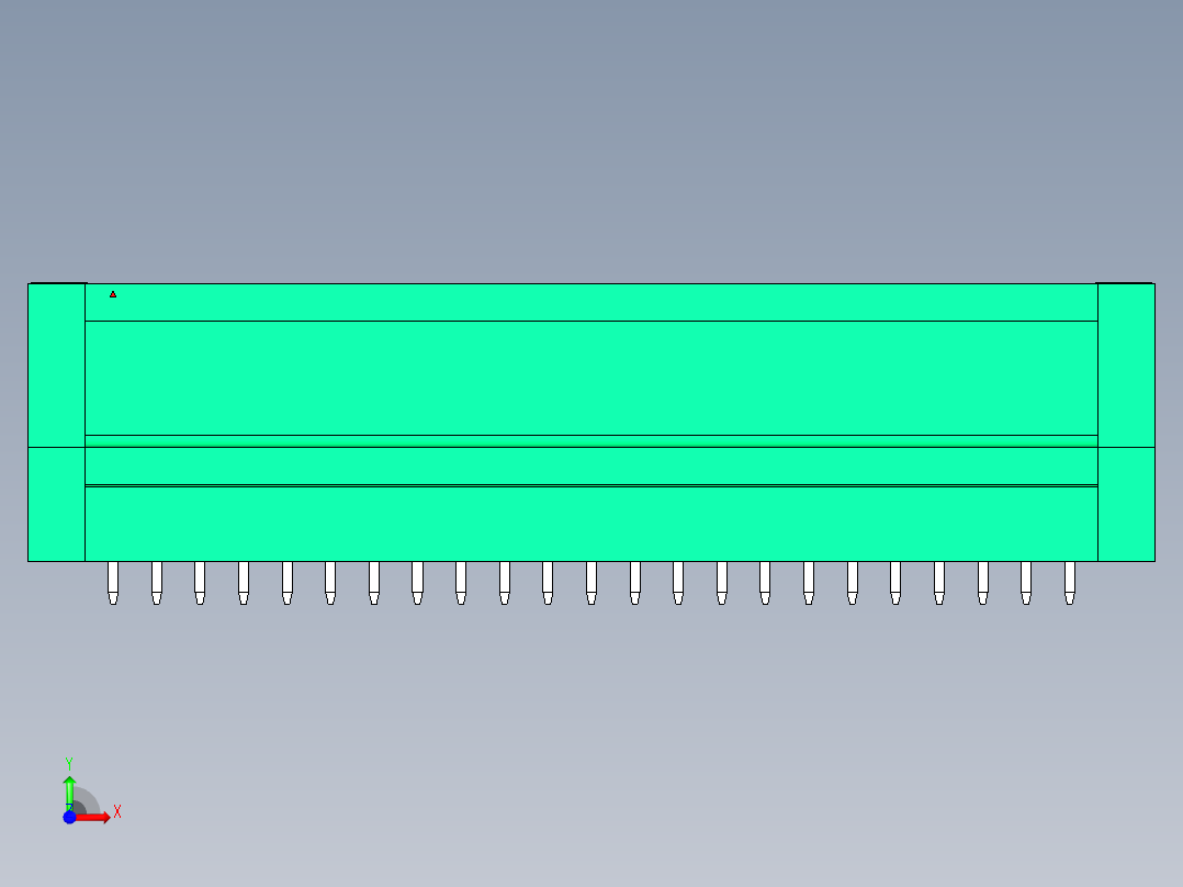 DEGSON 15EDG（公头） 3.5mm 螺钉锁紧，插拔式接线端子 FullPack-15EDGVTM-3.5-46P-14-00AH前视图