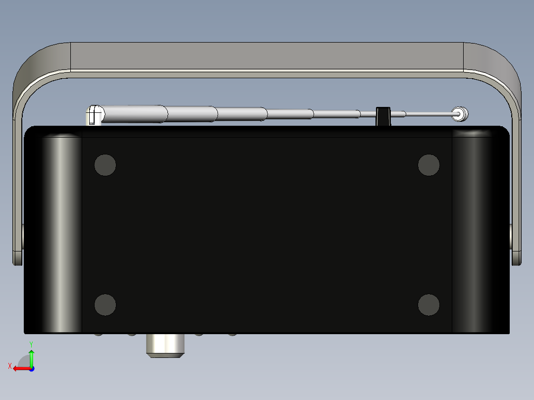 收音机模型图 (2)后视图