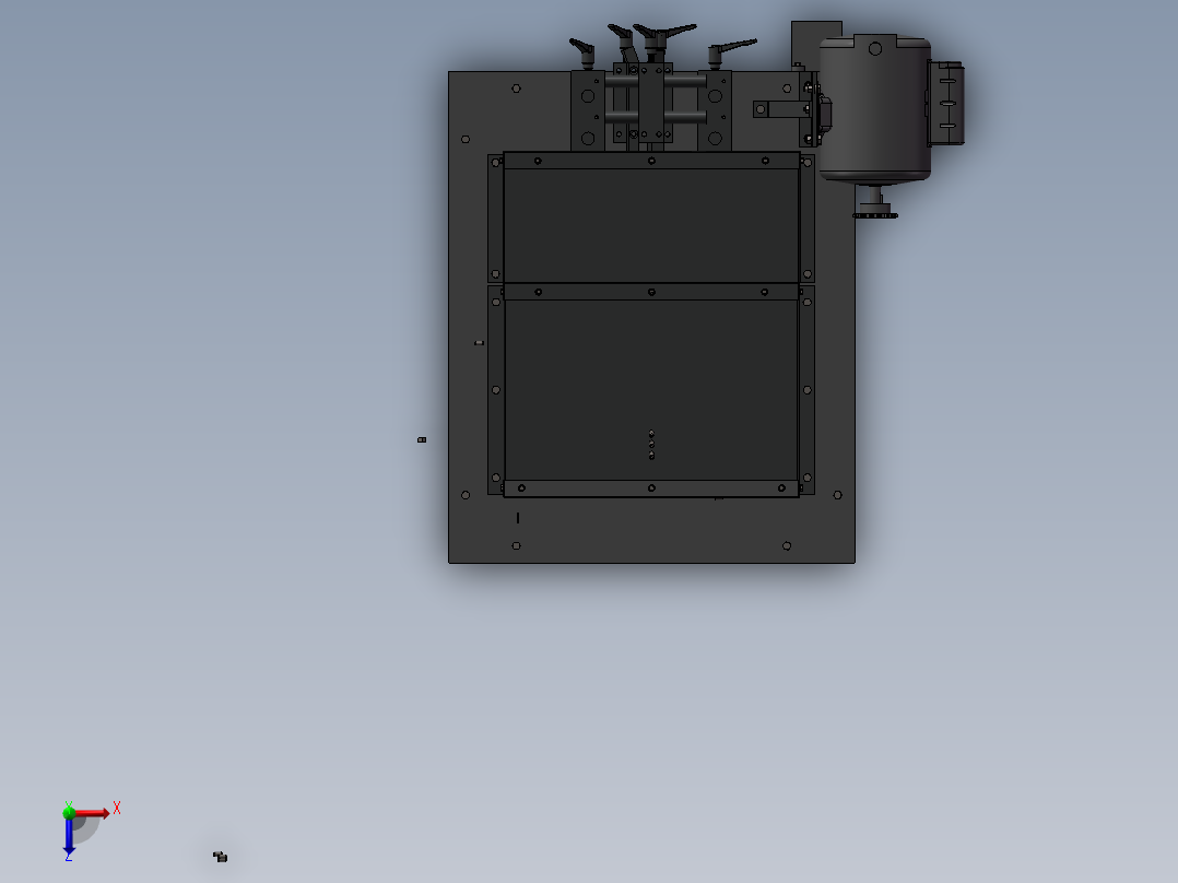 567特制CNC铣床俯视图