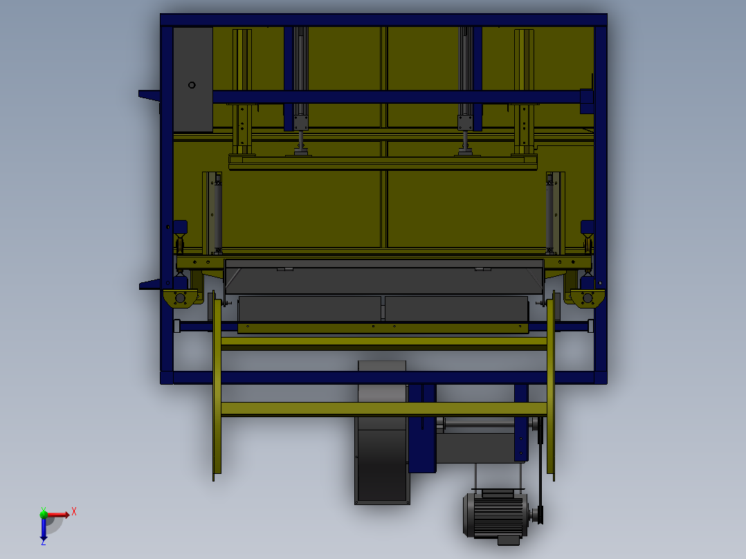 小型弯管机俯视图