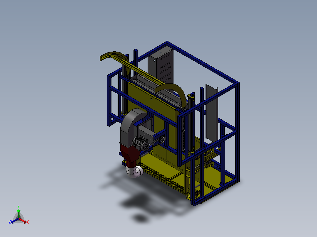 小型弯管机正等轴测图
