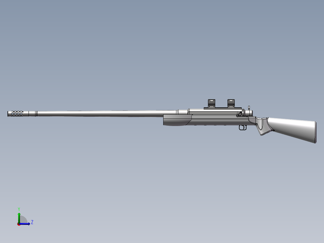 50BMG狙击步枪左视图