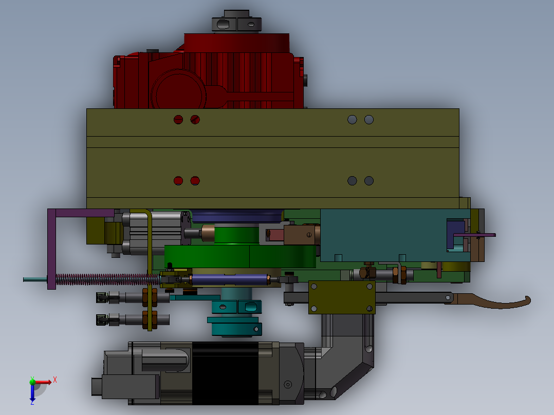 电机送料俯视图