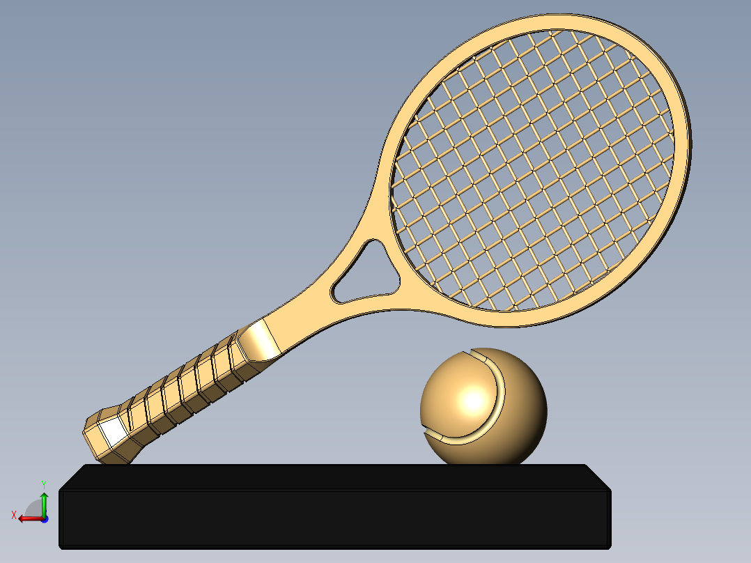 网球冠军杯后视图