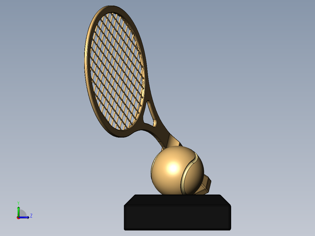 网球冠军杯左视图